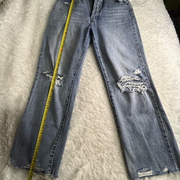 PISTOLA womens Button Fly Straight Leg
High Rise Destroyed Jeans Size 28 - Picture 4 of 10